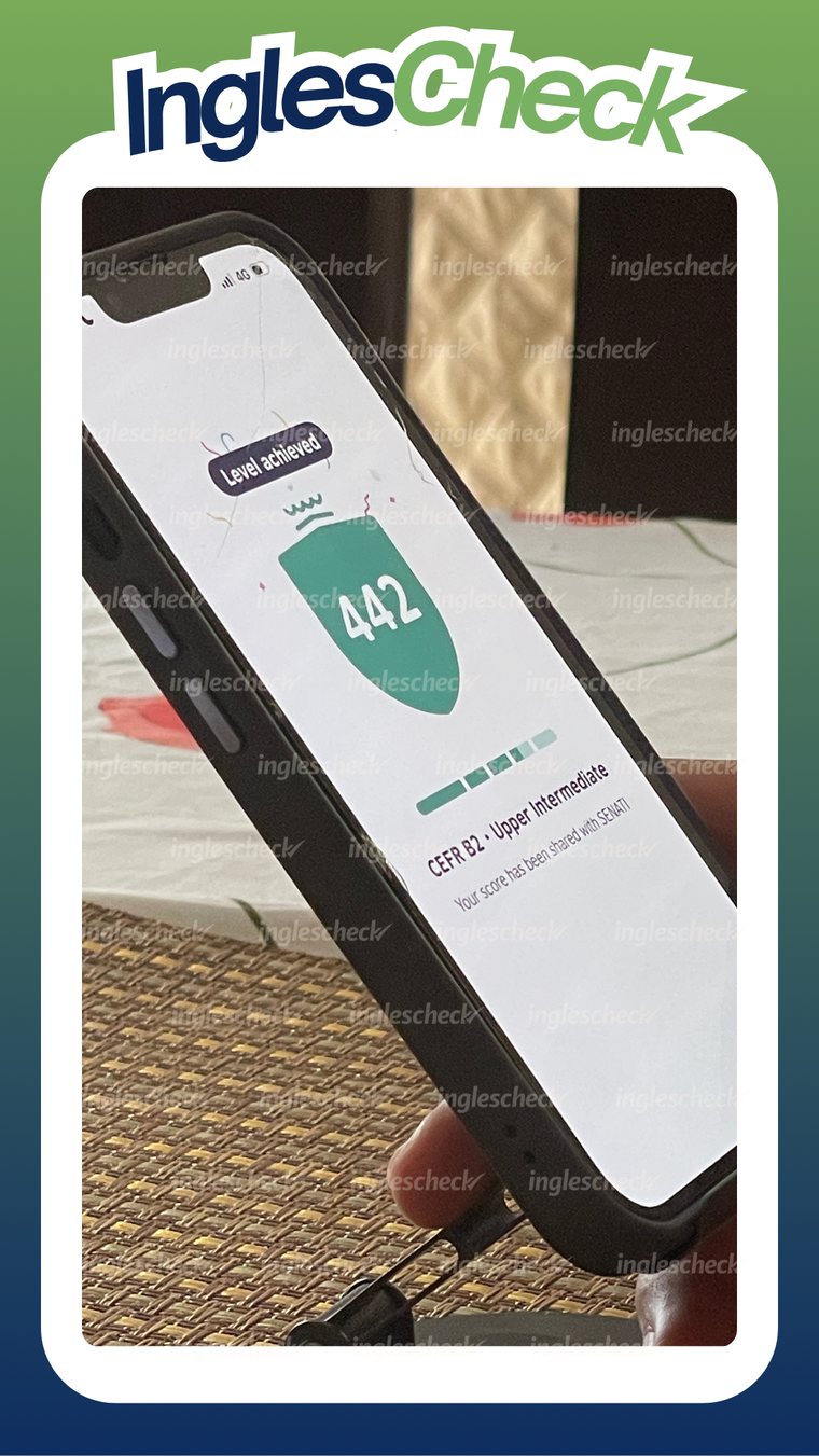 Puntaje 442 nivel B2 en el examen EnglishScore, compartido con SENATI