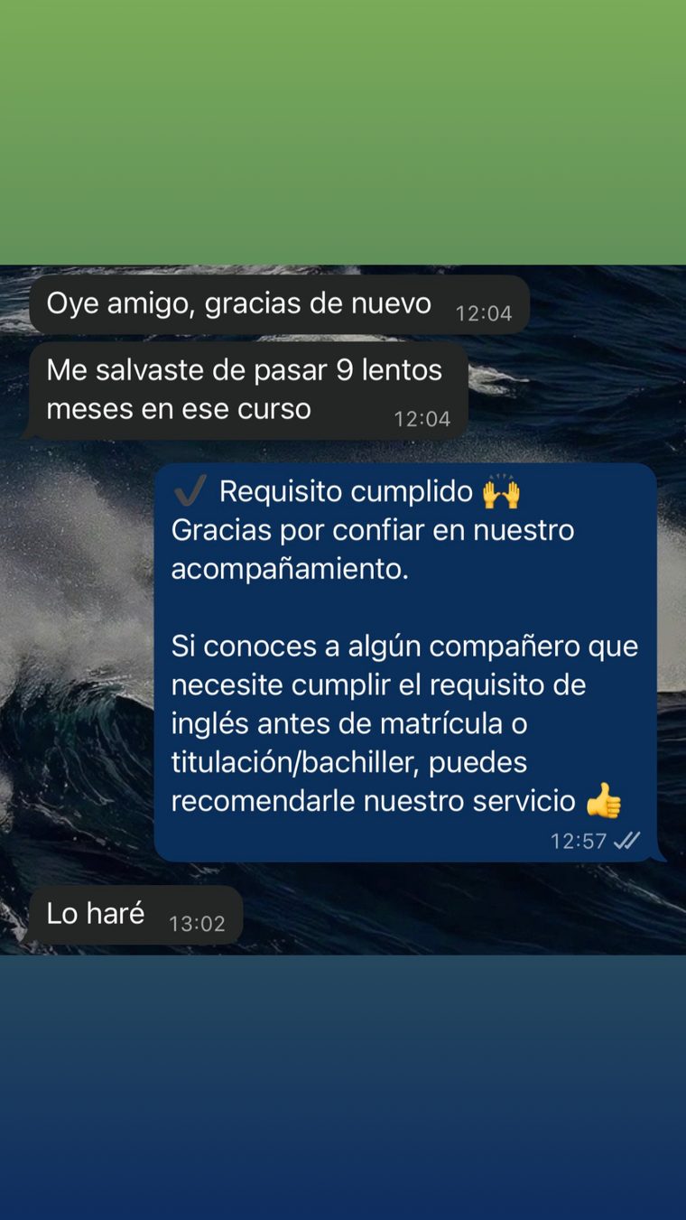Conversación con un estudiante satisfecho de InglesCheck
